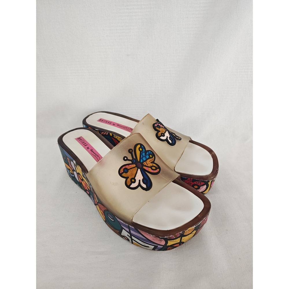 Melissa Multicolor Butterfly Platform Sandals